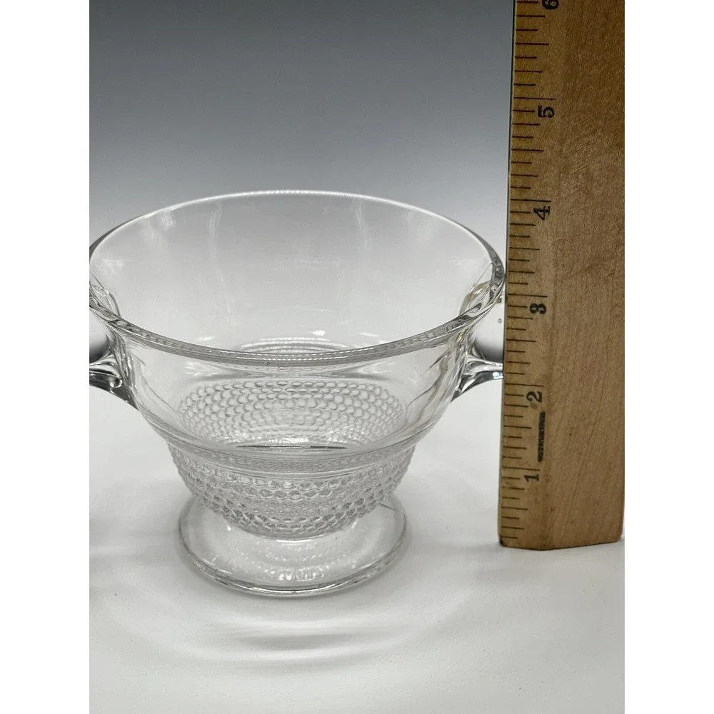 Duncan Miller Teardrop Mayonnaise Bowl‎ or Sugar Clear Glass 4